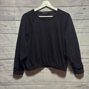 SHAN fleece cropped Sweatshirt